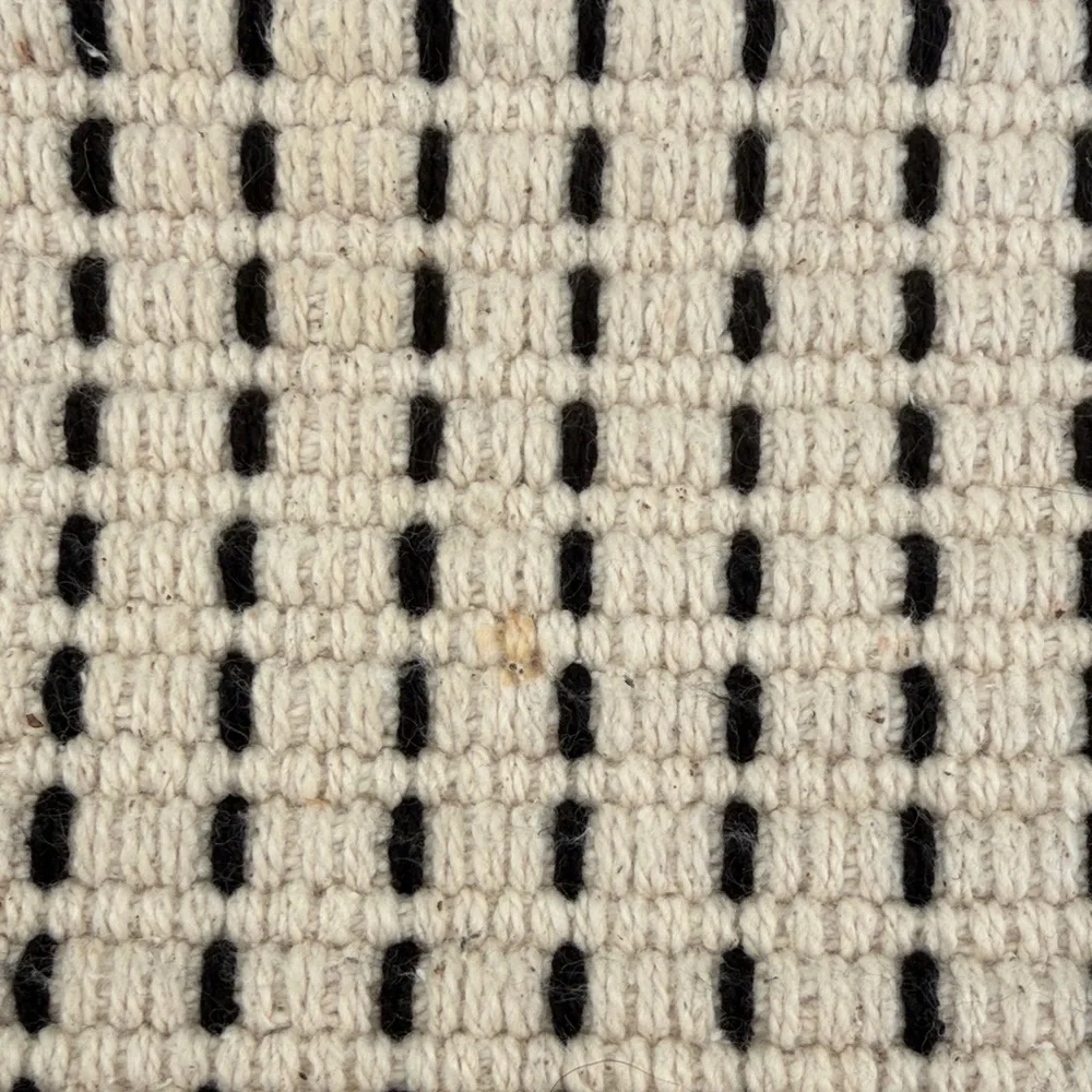 Zara Black and Cream over sized Clutch with Tassels
